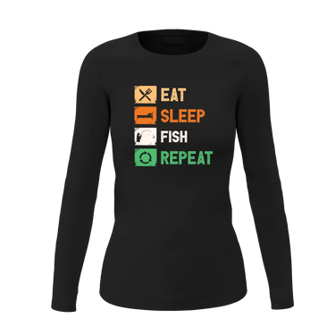 Eat Sleep Fishing Repeat Women Long Sleeve Shirt